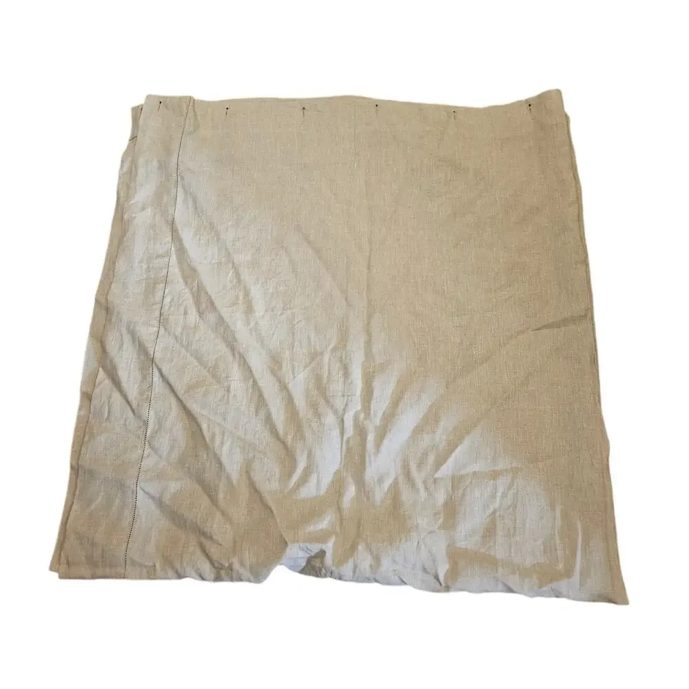 Pottery Barn Tan Linen 72x72 in Shower Curtain Minimalist Classic Farmhouse